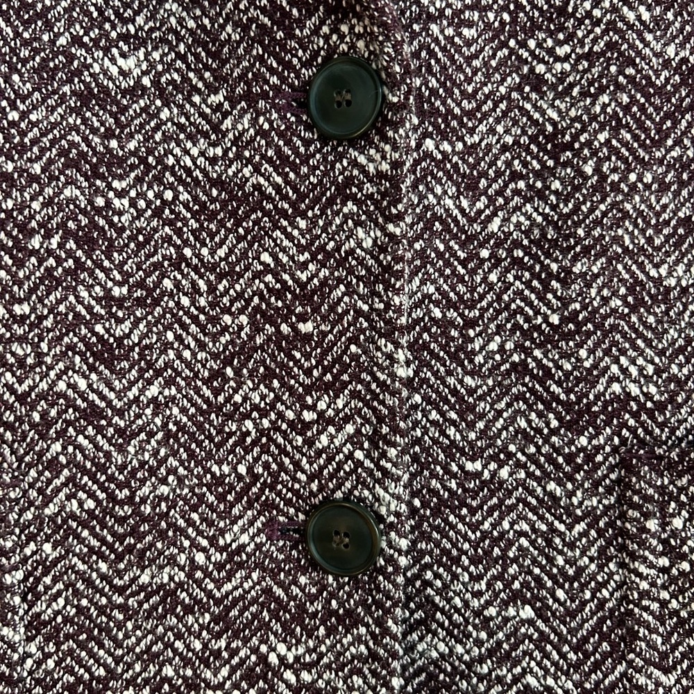 Talbots Tweed Double Button Jacket Color: Eggplan… - image 3
